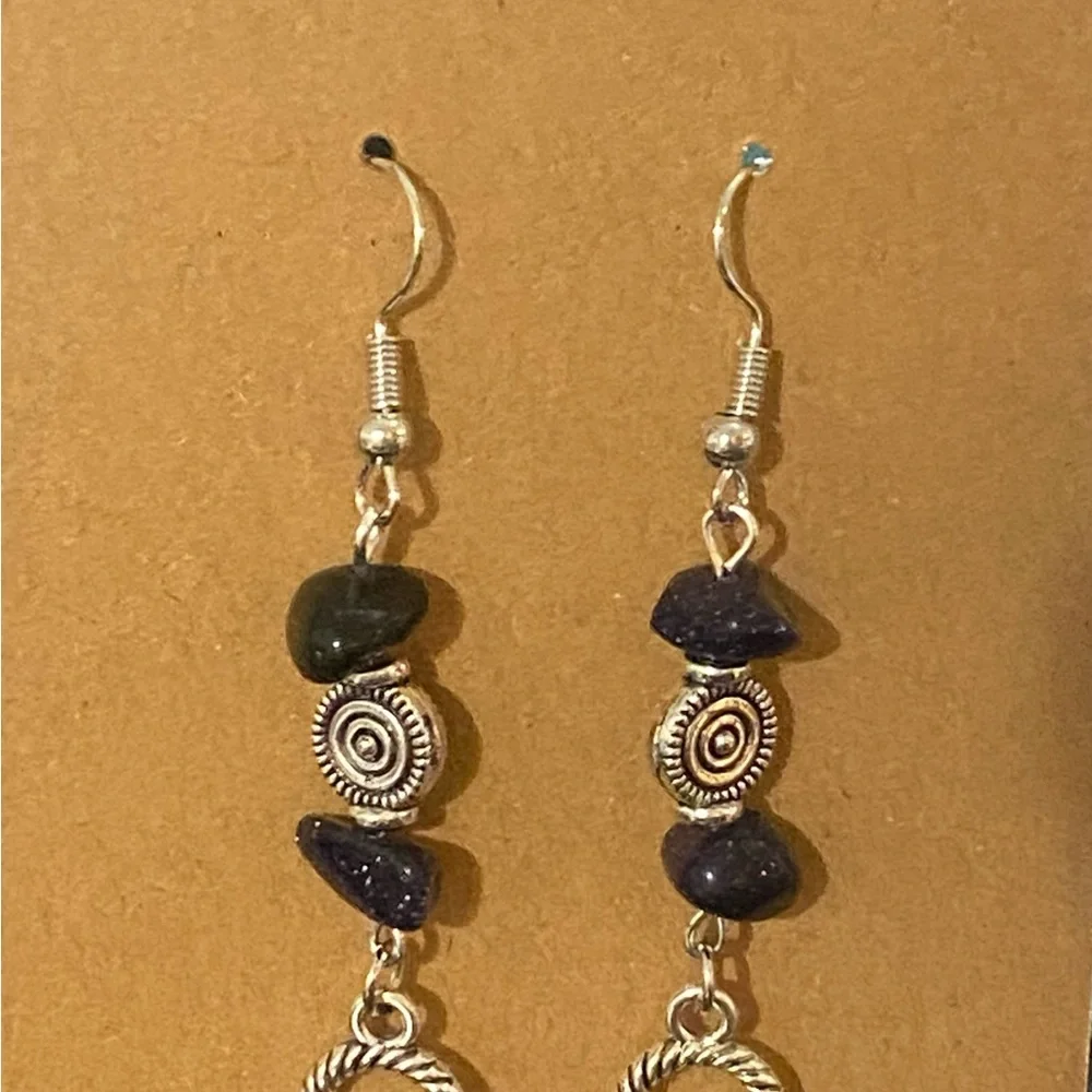 Handmade Dangle Earrings with Beaded Elements
